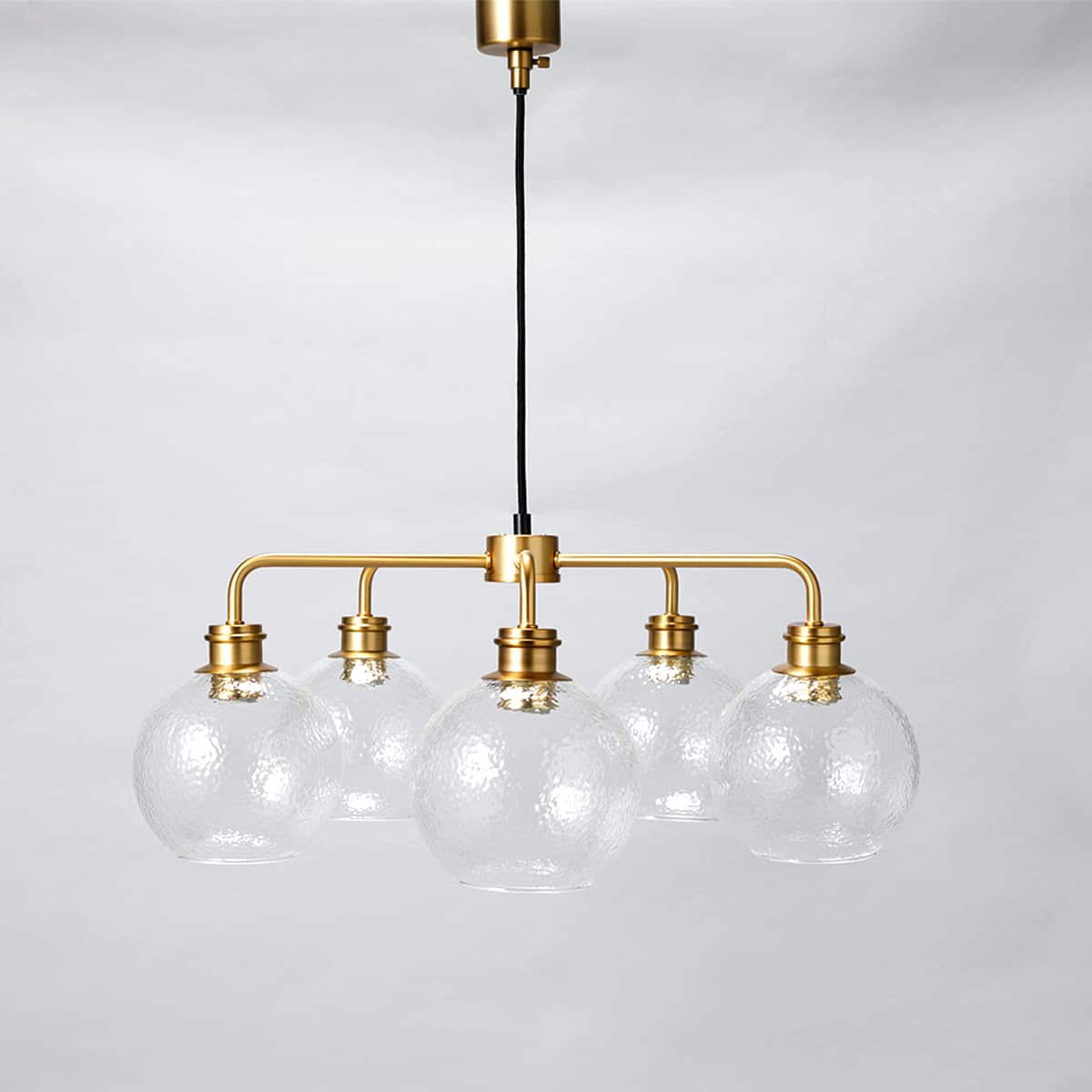 ガラスペンダントライト 5灯 ANV ゴールド (Living in Comfort