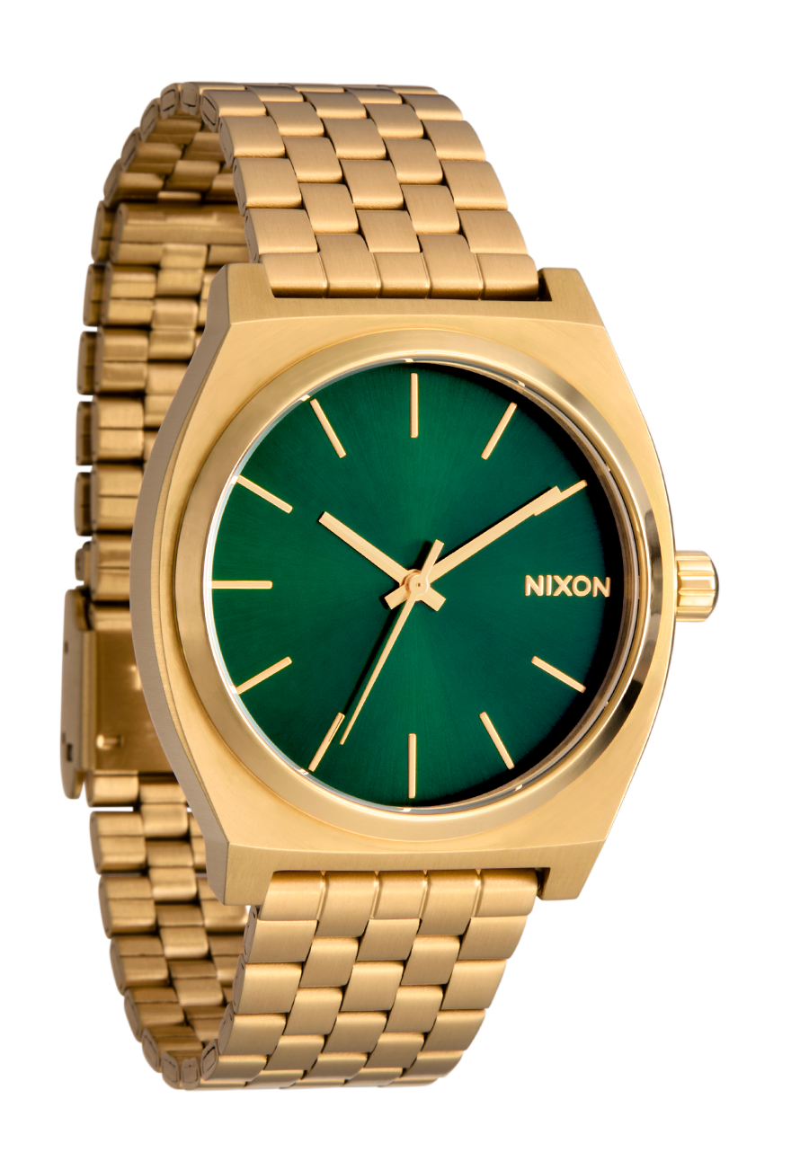 Time Teller Watch | Gold / Green Sunray | Unisex Stainless Steel