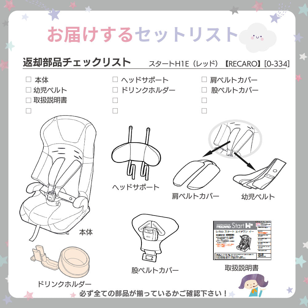 レカロ スタートH1e ジュニアシート チャイルドシート レンタル