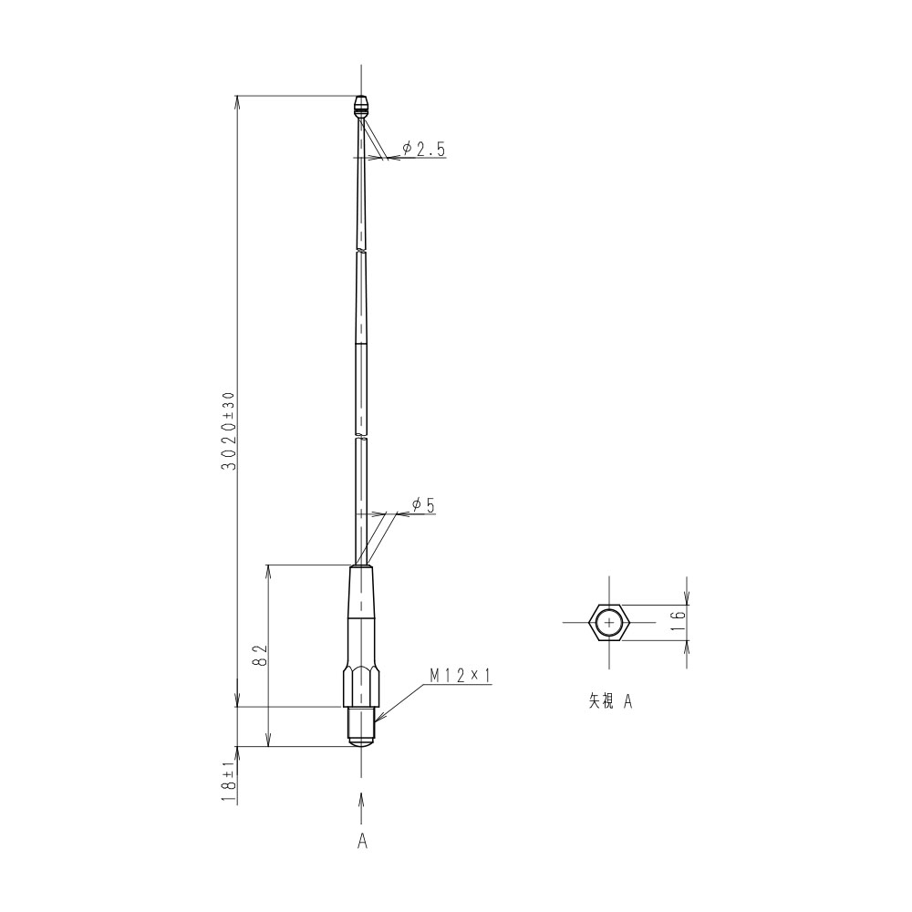 AM ホイップアンテナ エレメント WH-025Aﾖｳ ｴﾚﾒﾝﾄ: テレビ受信用機器