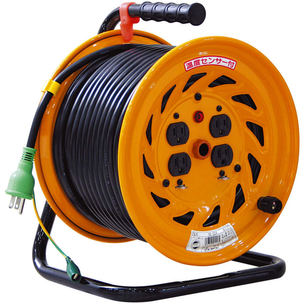 日動工業株式会社｜コードリール 100V 屋内用 アース付 温度センサー付 50m