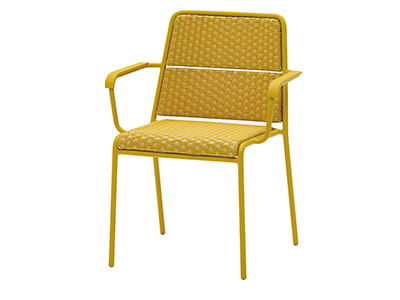 A600ウィッカーアームチェア/カーボン+WF28 ｜ ニチエス NICHIESU