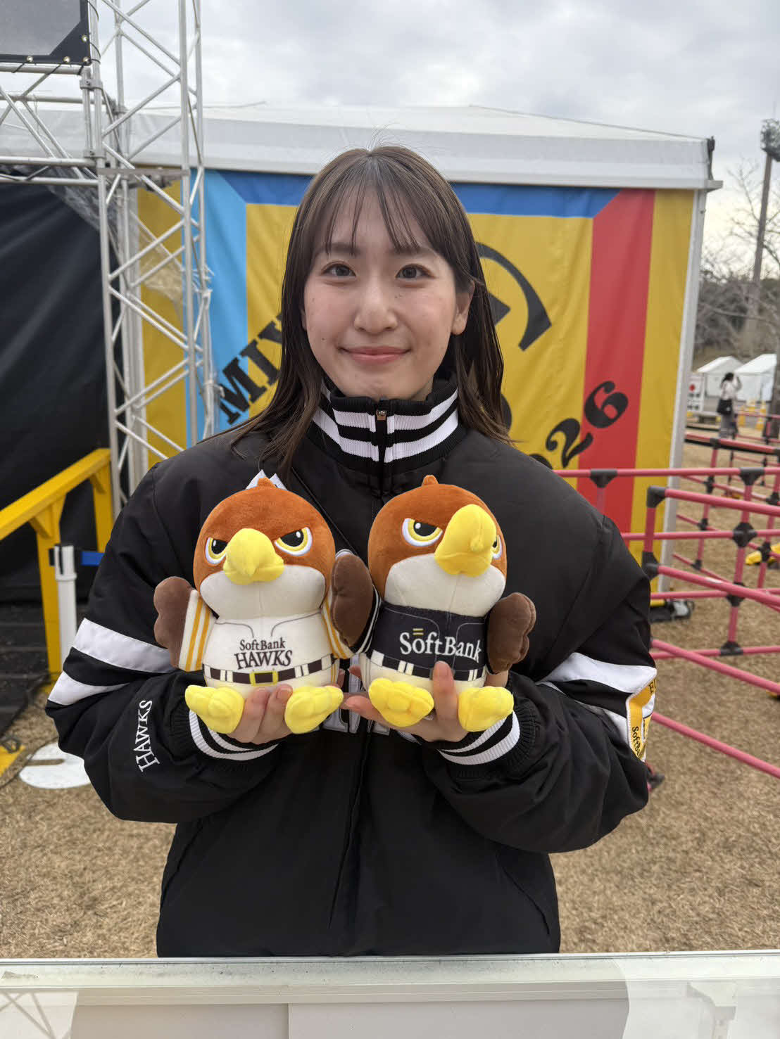 ソフトバンクホークス2026宮崎キャンプ 鷹ぬいぐるみビジター約30cm