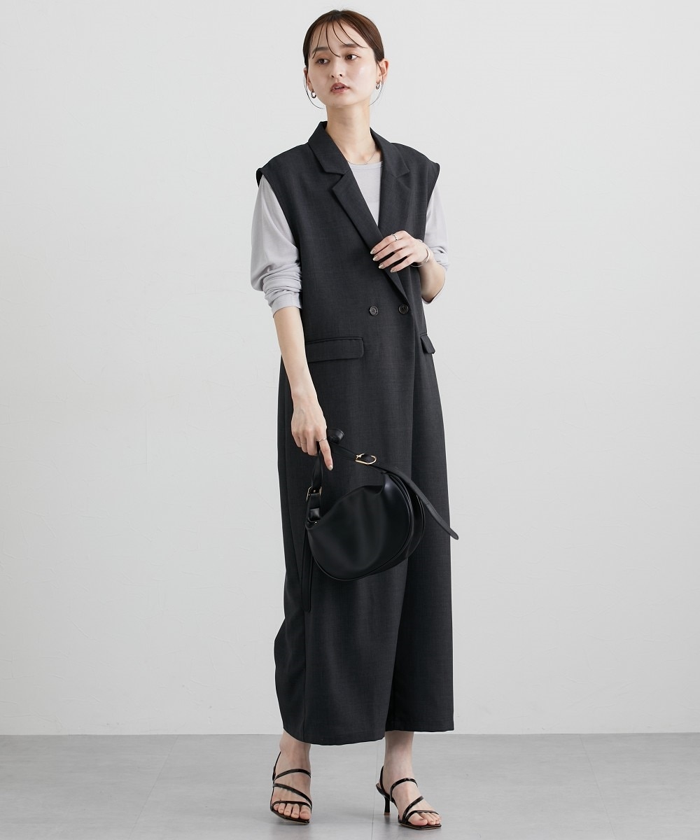 麻調合繊テーラードオールインワン 通販【ニッセン】