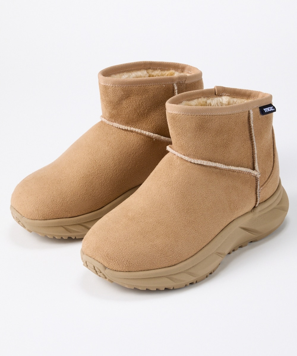 ゆったり幅広】moz（モズ）厚底ムートン調シューズ（ワイズ4E） 通販