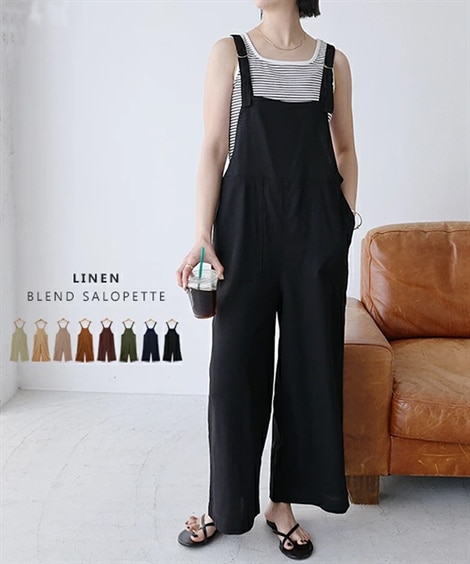 麻・リネン サロペット 通販【ニッセン公式】