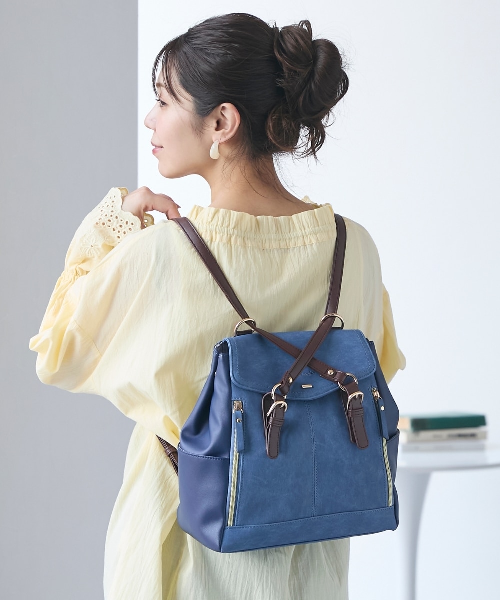 10ポケット 軽量バイカラー2WAYリュック 通販【ニッセン】