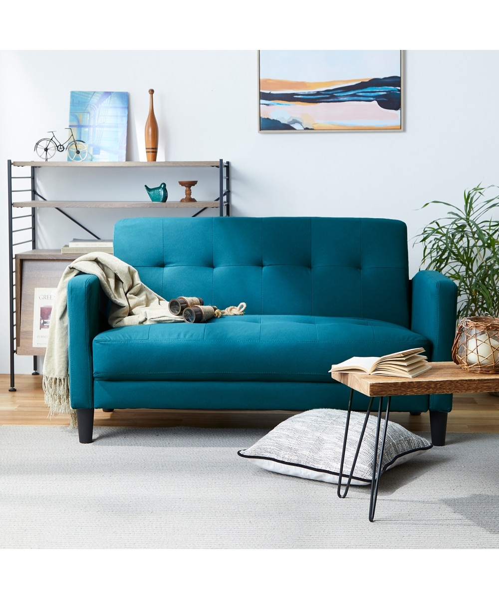 2人掛け]コンパクトソファ｜選べる8色 ファブリックレザー 通販