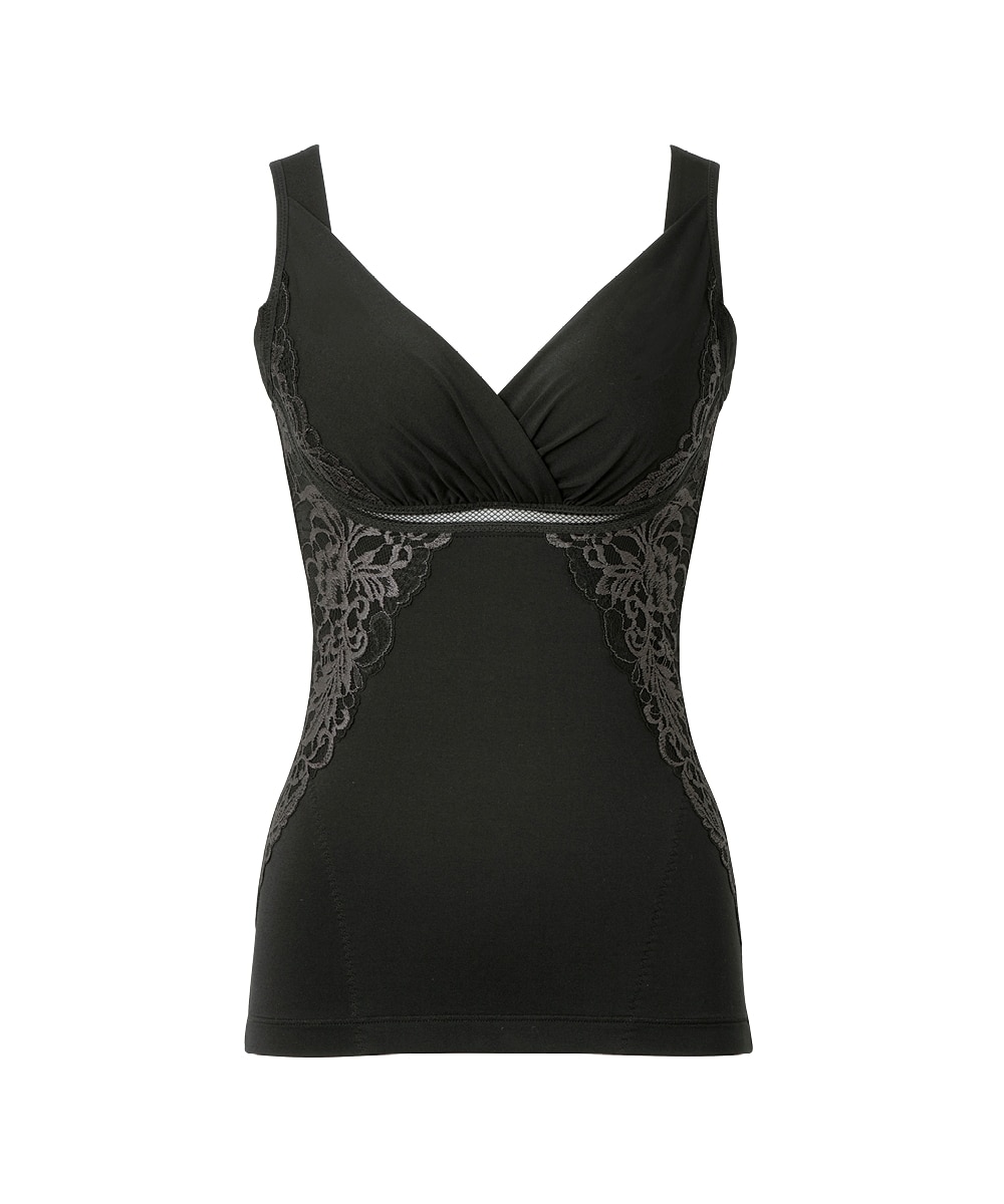 ブラデリスニューヨーク 綿混キャッチャーカップレースブラキャミ24