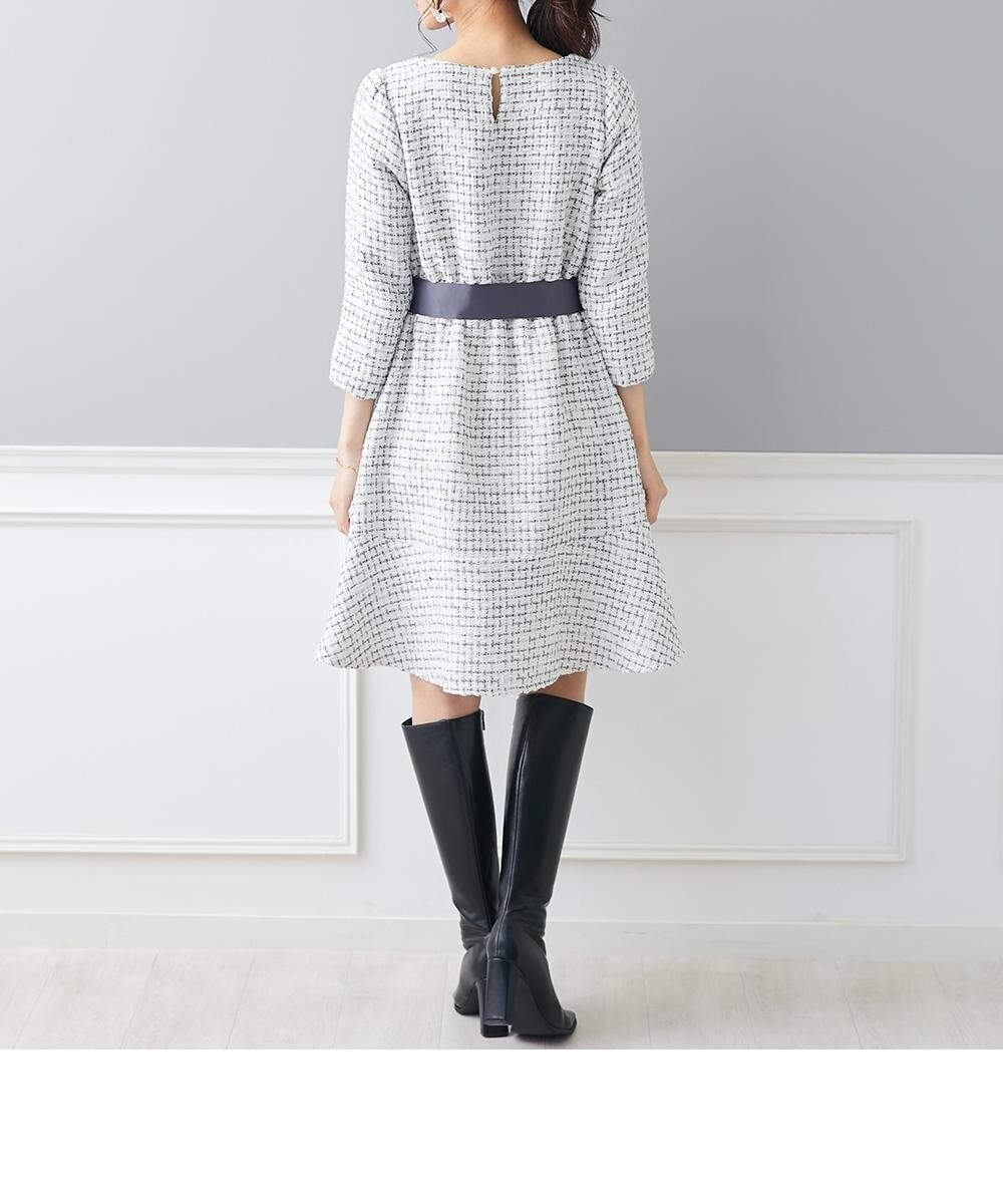 大きいサイズ 膝丈ツイードワンピース marun 通販【ニッセン】