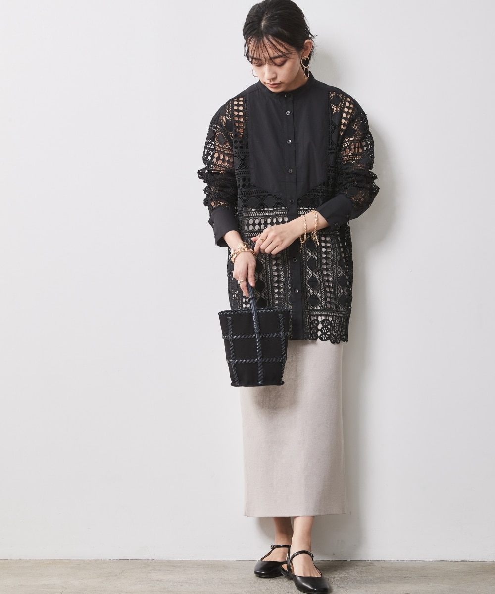 大きいサイズ＞レースシャツチュニック シックスタイル 通販【ニッセン】