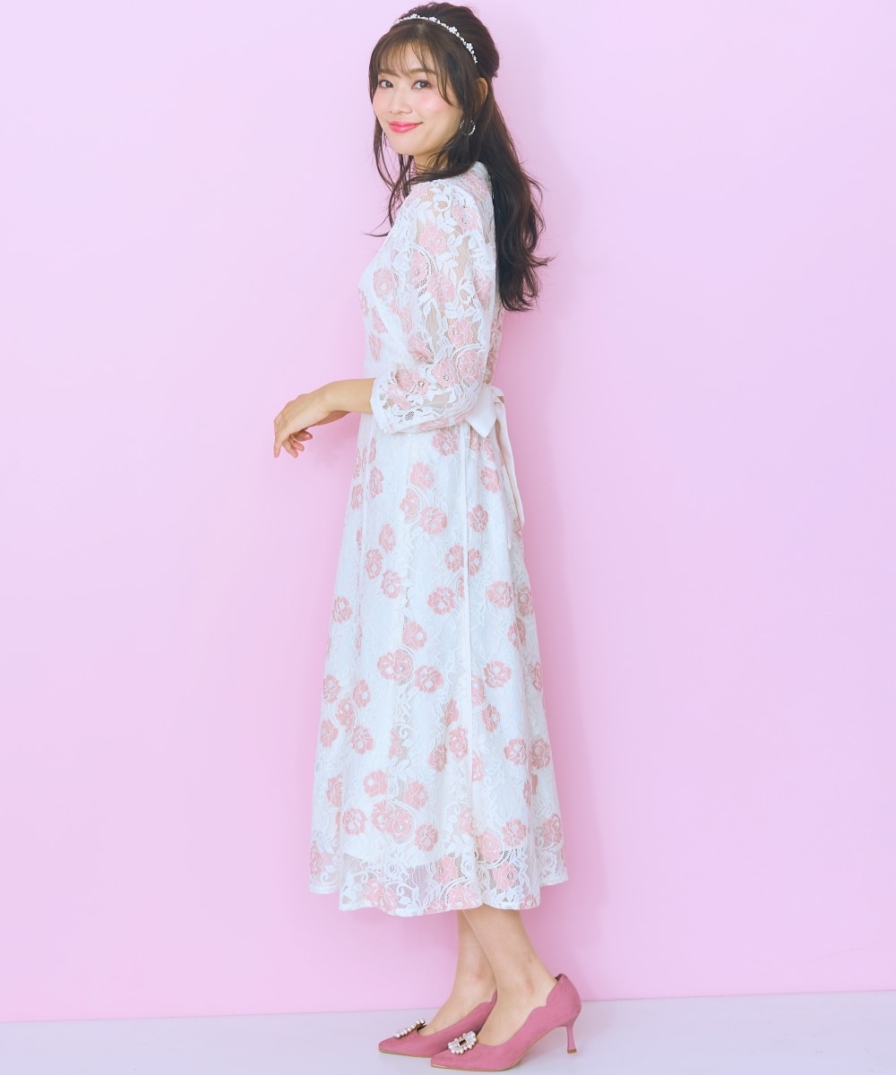 大きいサイズ＞レース花柄ワンピース marun 通販【ニッセン】