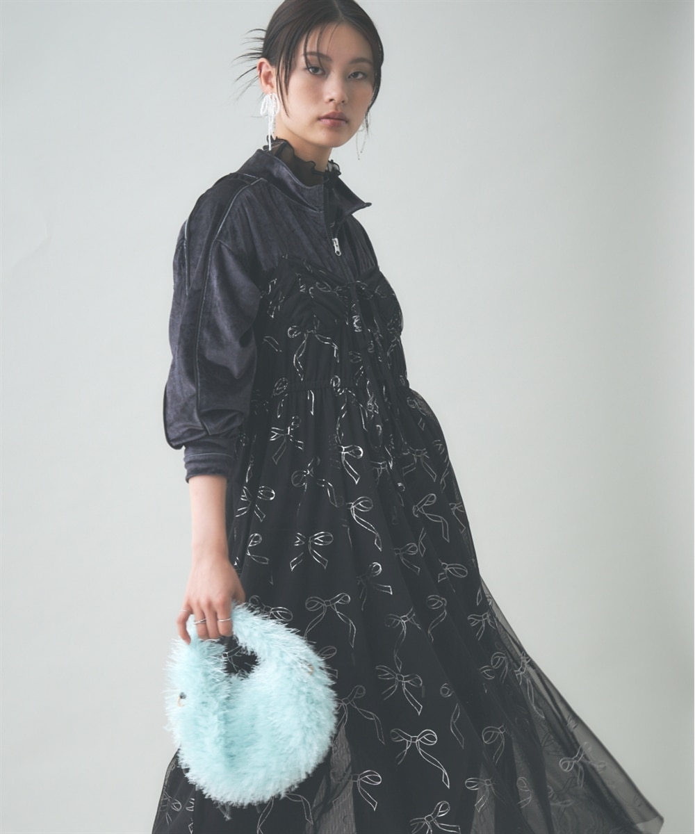 レースドッキングダブルジップトラックジャケット 通販【ニッセン】