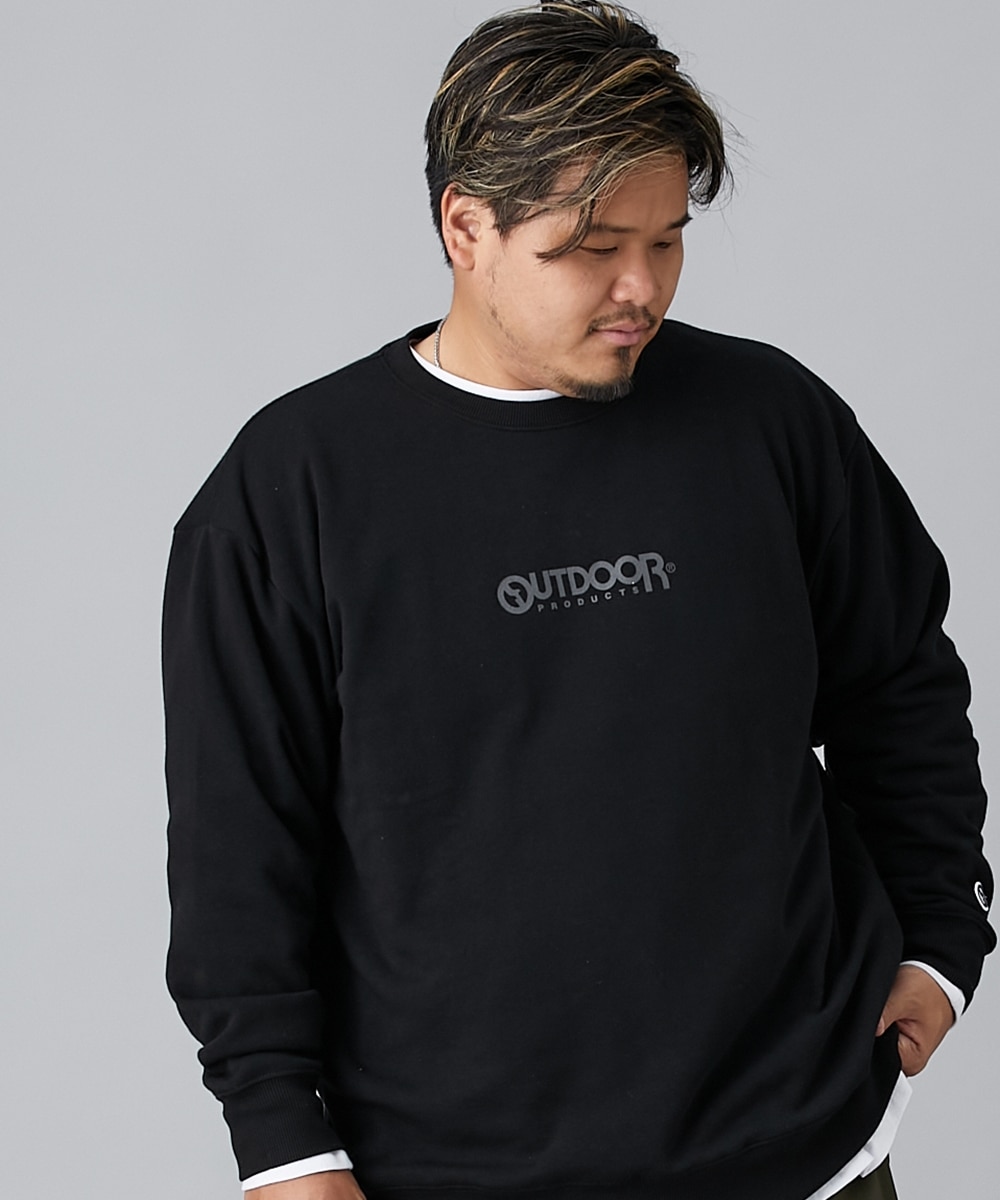 裏起毛ワンポイントクルーネックトレーナー アウトドアプロダクツ