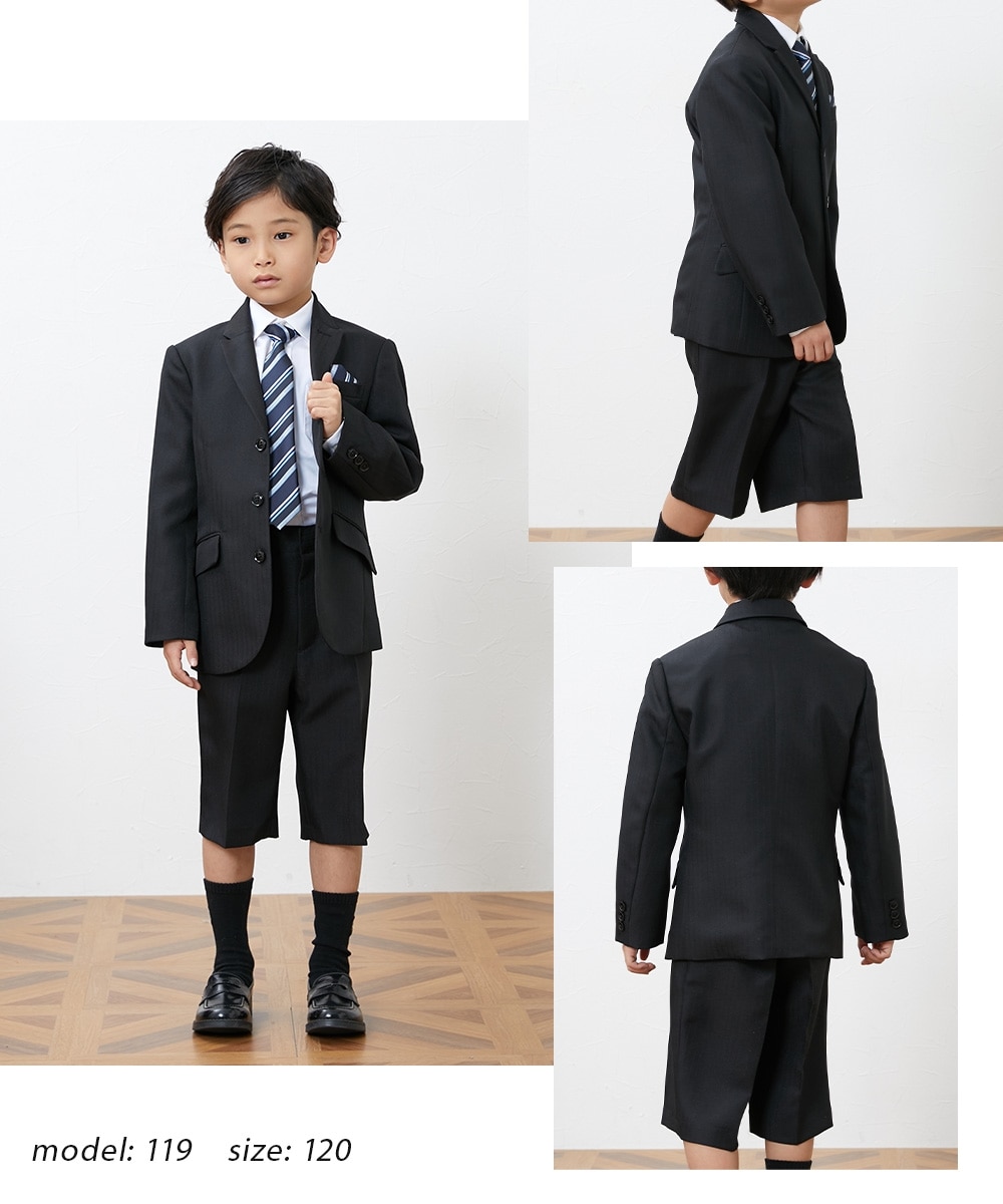 卒園 入学】フォーマルスーツ5点セット（三つボタンジャケット+シャツ