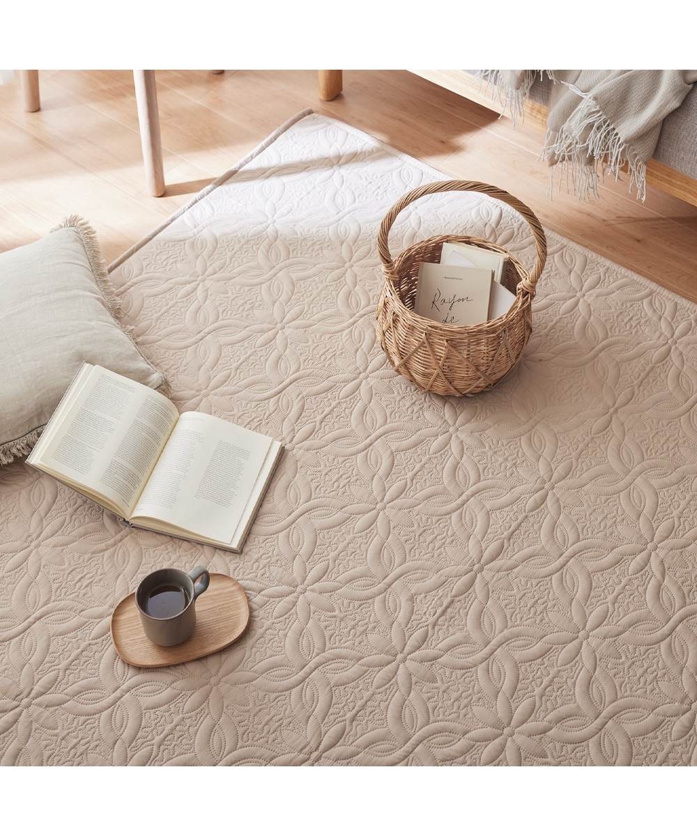 洗えるやさしい風合いのキルトラグ|超音波キルト 通販【ニッセン】