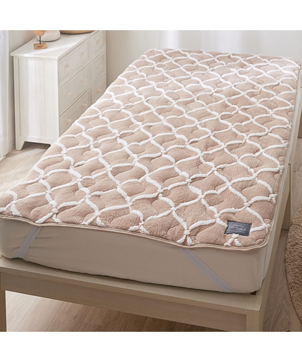 ジャカードフランネルのあったか敷きパッド（モロッカン柄） 通販