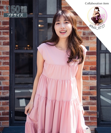 小さいサイズ 【hiiさんコラボ】ノースリーブワンピース 低身長さん
