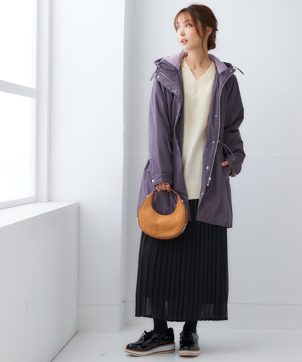 蓄熱サーモプラスモッズコート（配色裏地）【防風・はっ水・帯電防止