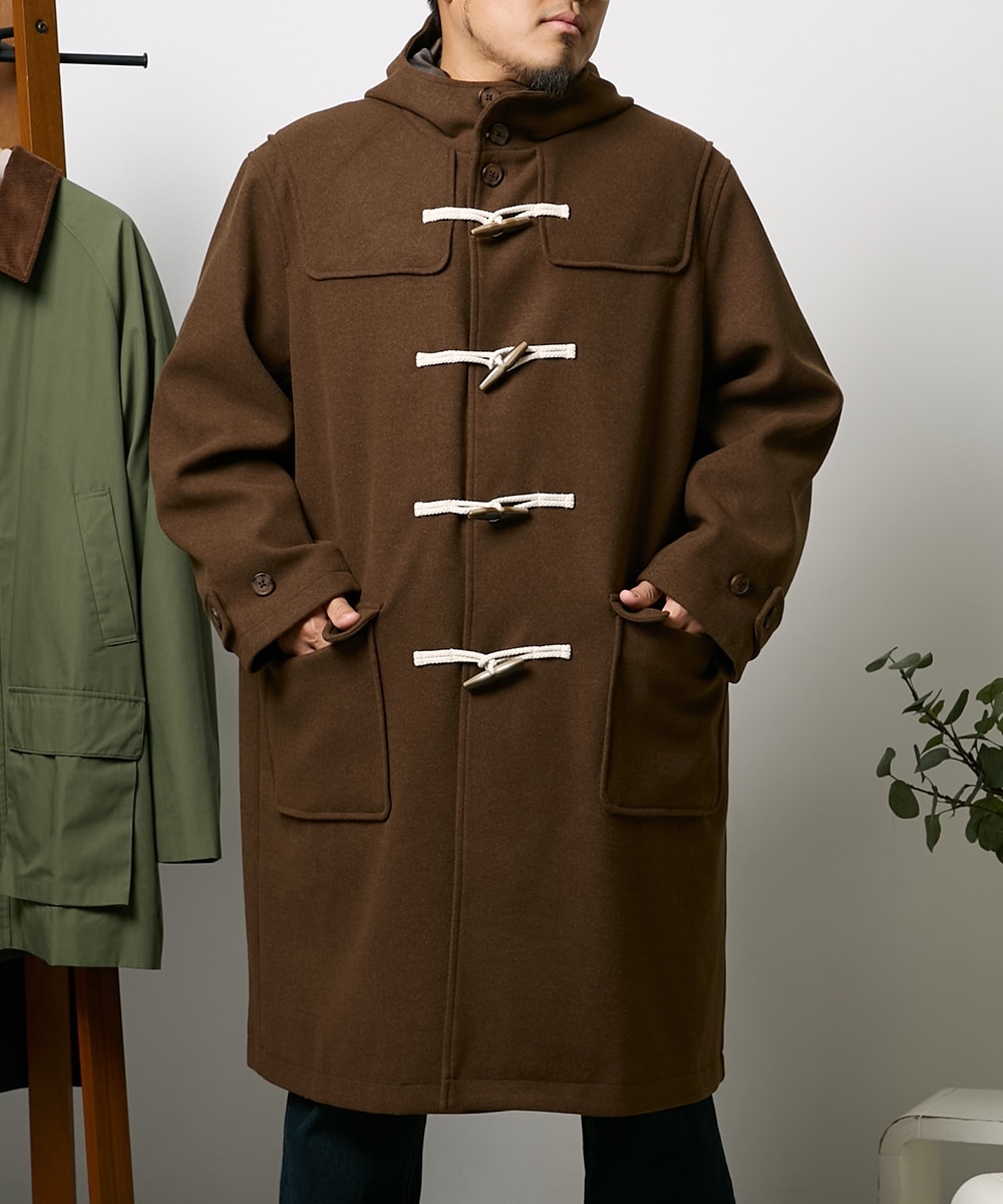 フェイクウールオーバーサイズダッフルコート【大きいサイズ】 通販