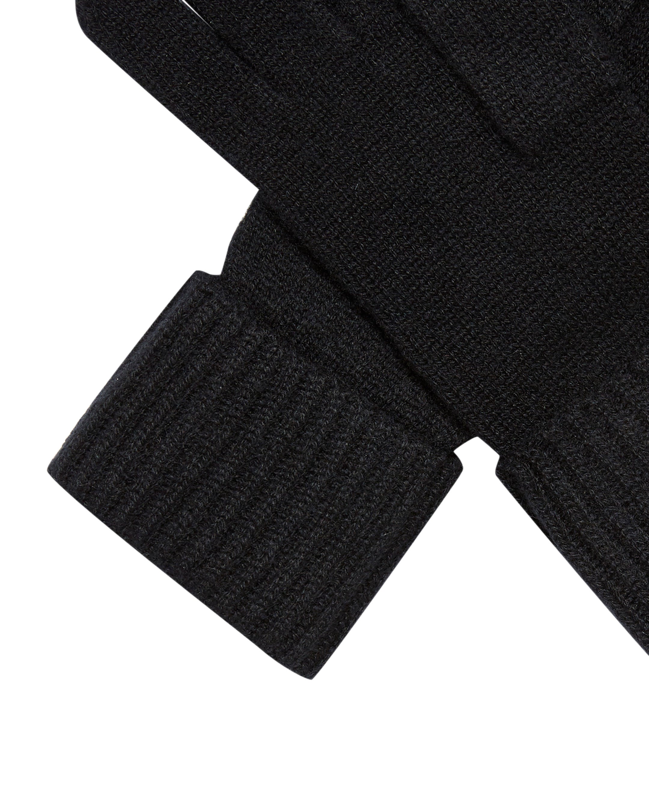 Women's Ribbed Cashmere Gloves Black | N.Peal