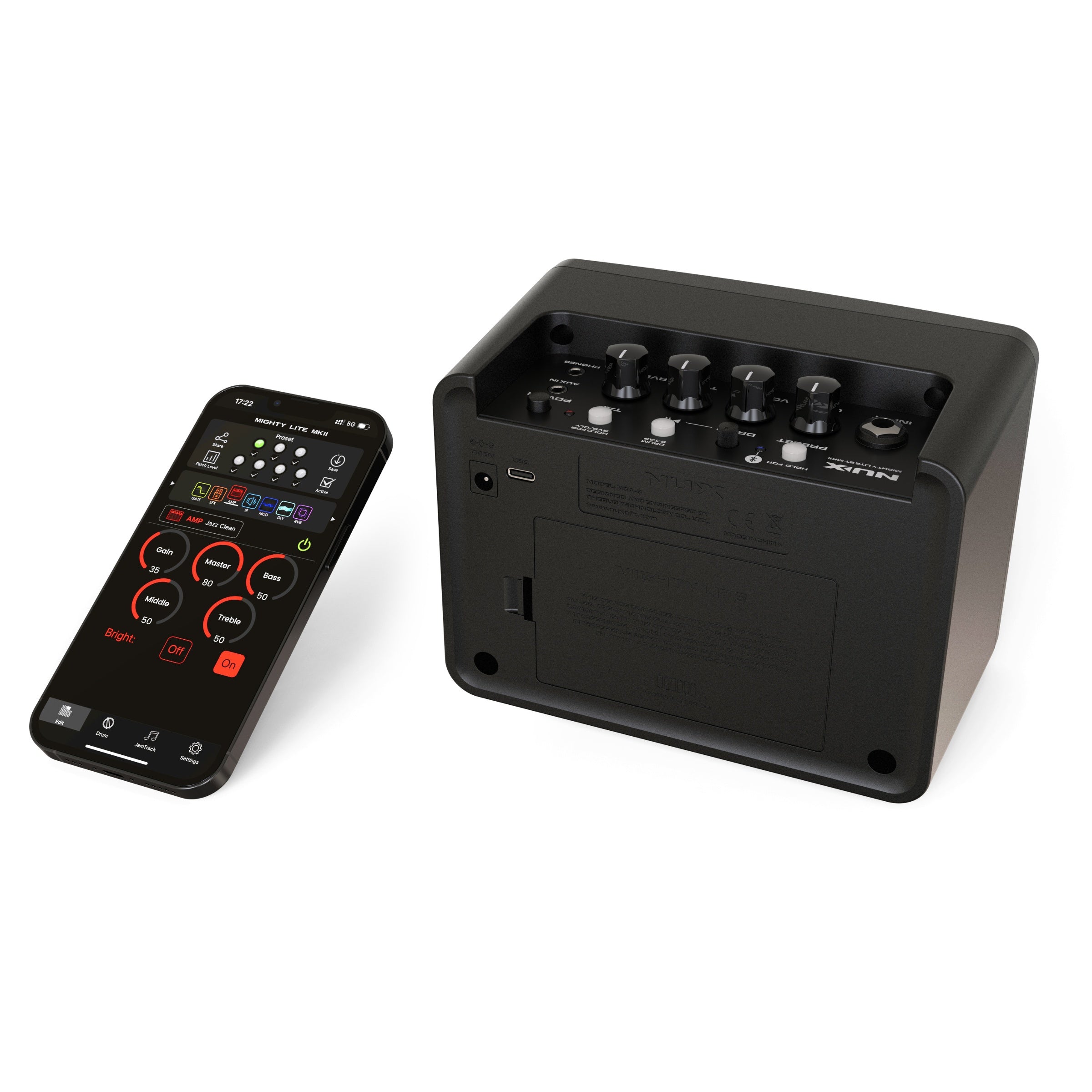 NUX Mighty Lite BT MKII Desktop Guitar Amp - Compact with