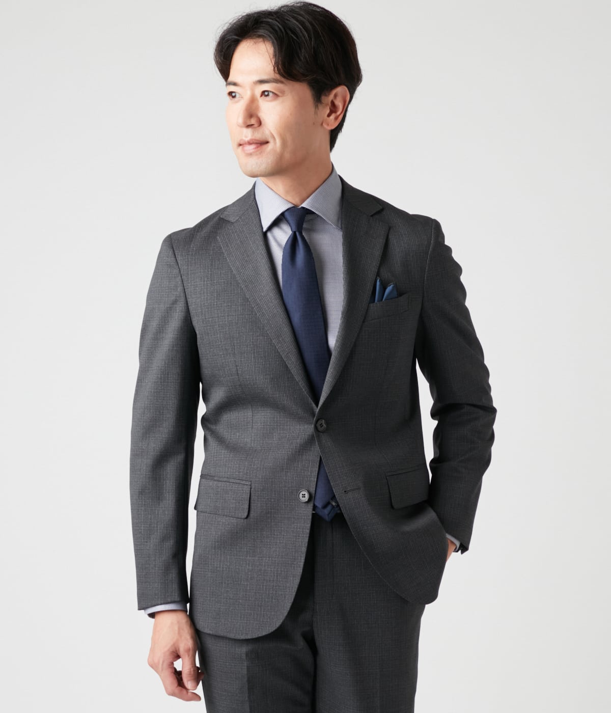 ストレッチ・防シワ】TRAVEL COMFORT ミックスチェック スーツ