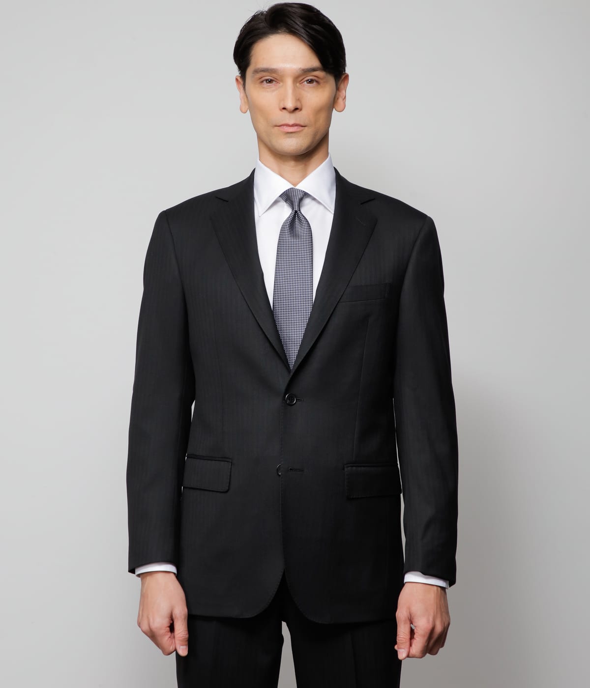 撥水・ストレッチ】テトロンウール シャドーストライプ 2パンツスーツ