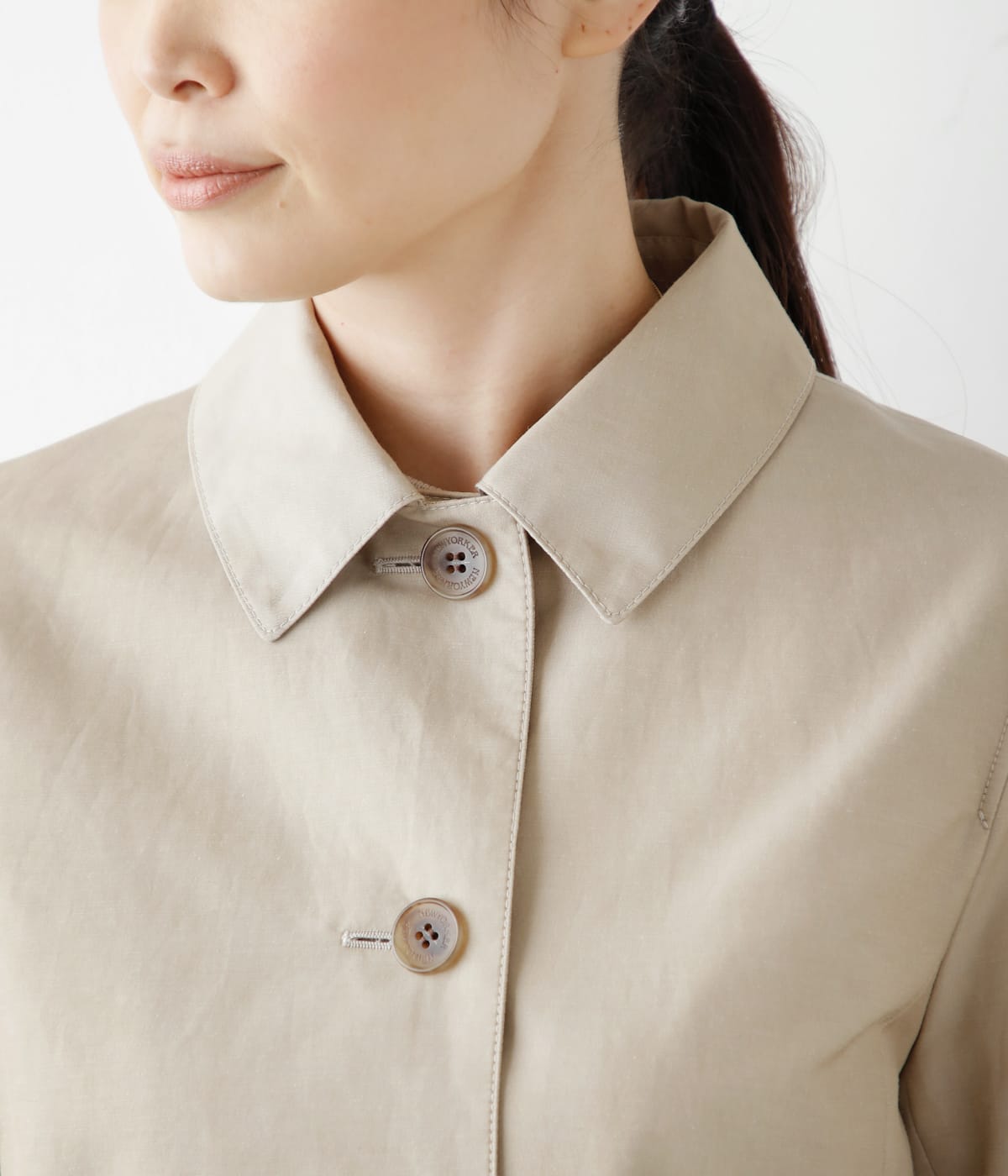 L】ナチュラルブライトクロス ステンカラーコート(54562120-2024