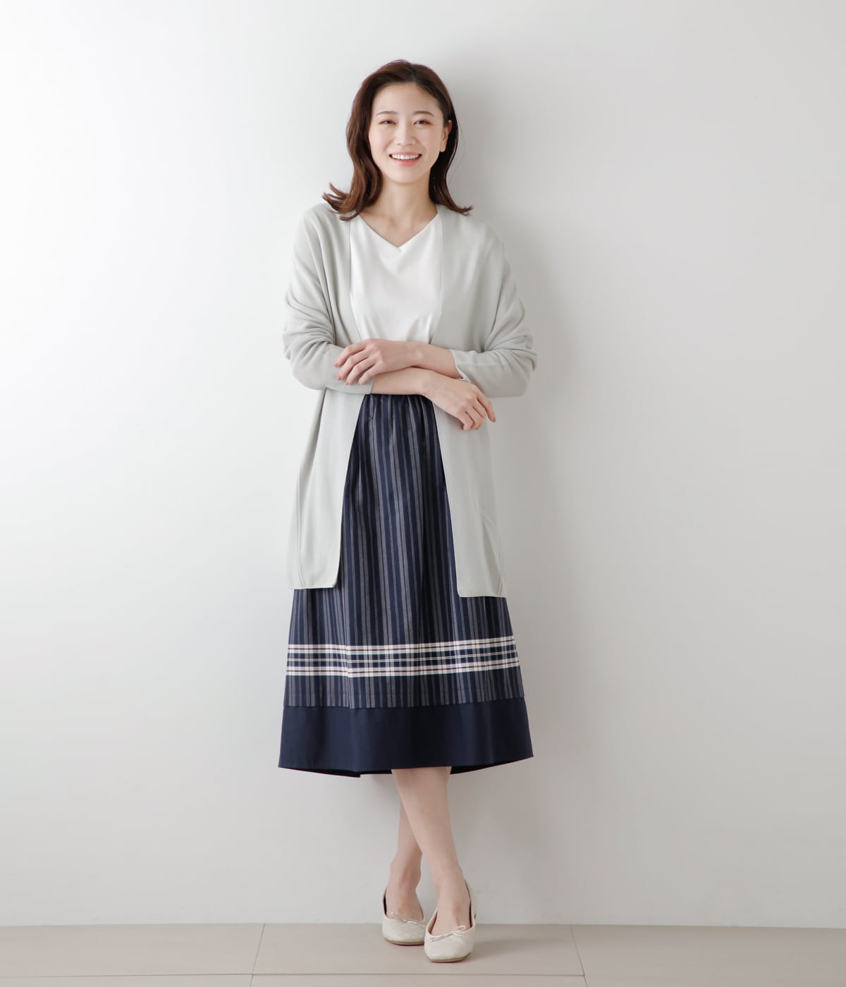 パネルニューヨーカータータン タックフレアスカート(51252701-2024