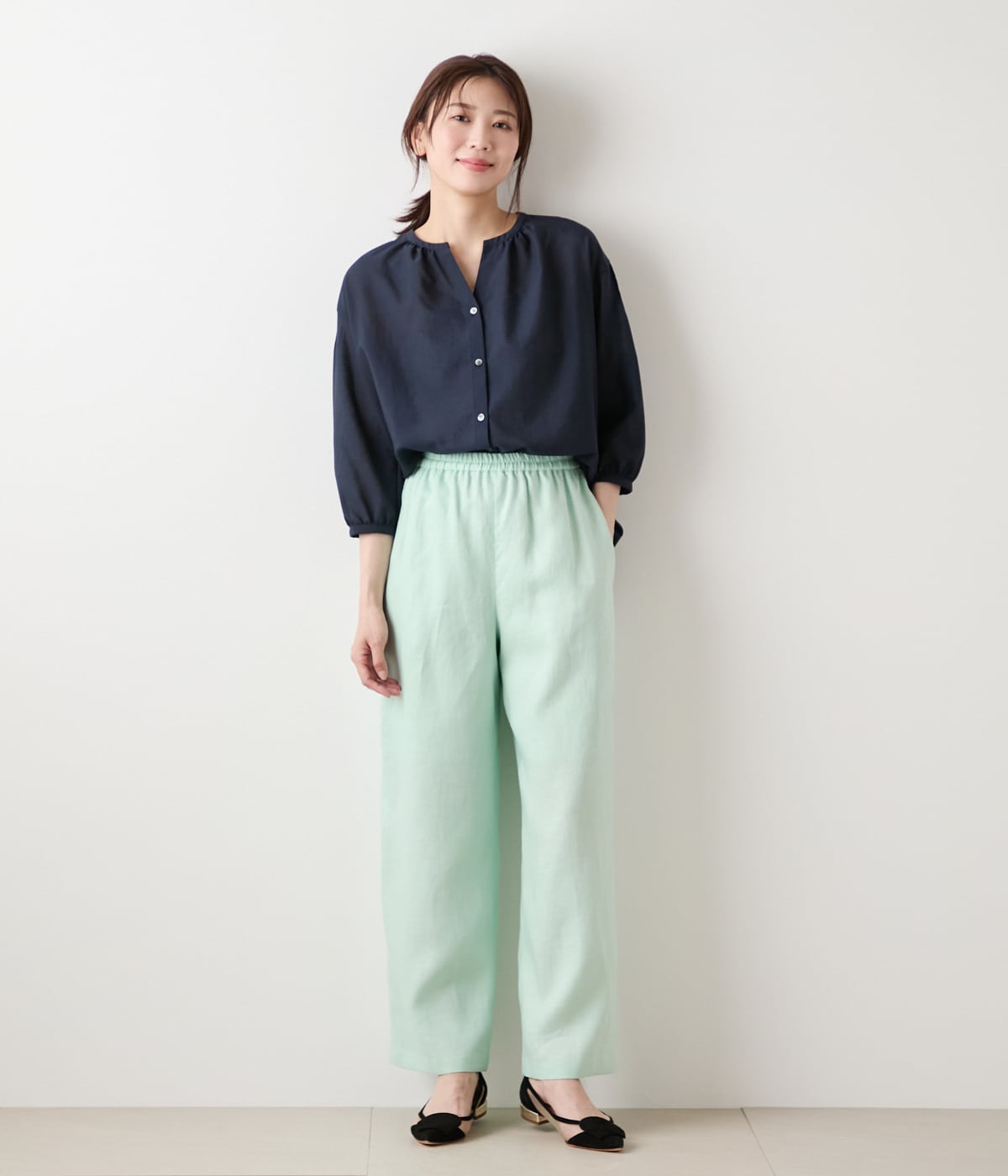 WEB限定】ma couleur(マ クルール) ウォッシャブルリネン イージー