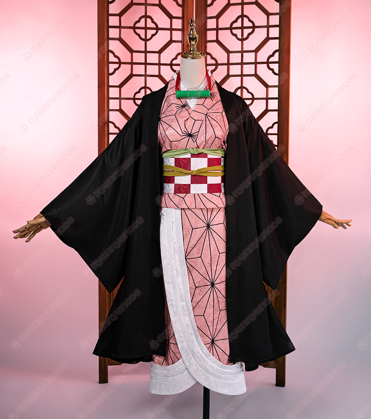 高品質 実物撮影 鬼滅の刃 竈門禰豆子 かまど ねずこ 風 コスプレ衣装