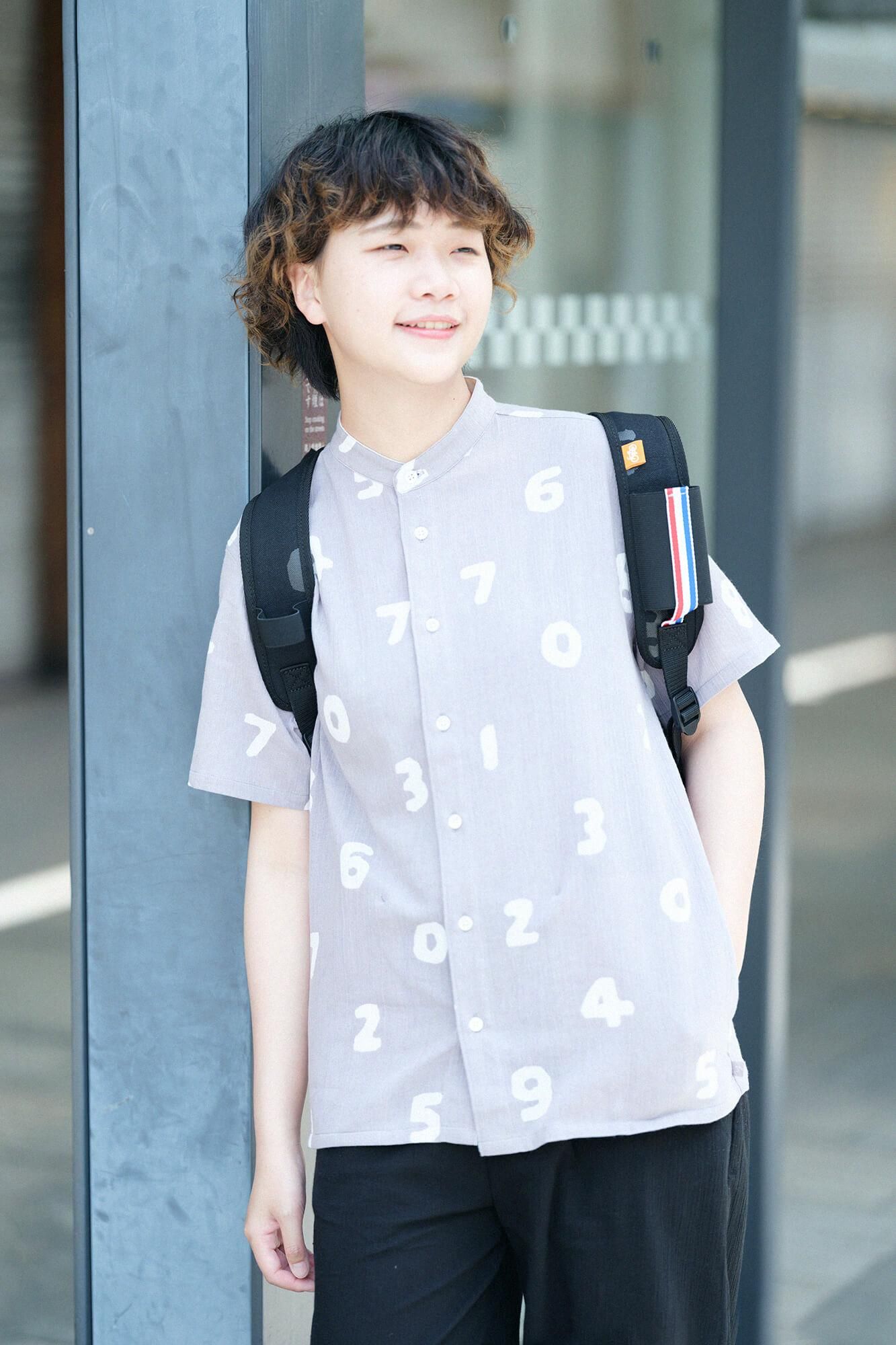 高島縮 20/20 スタンドカラー半袖シャツ SP／SO-SU-U