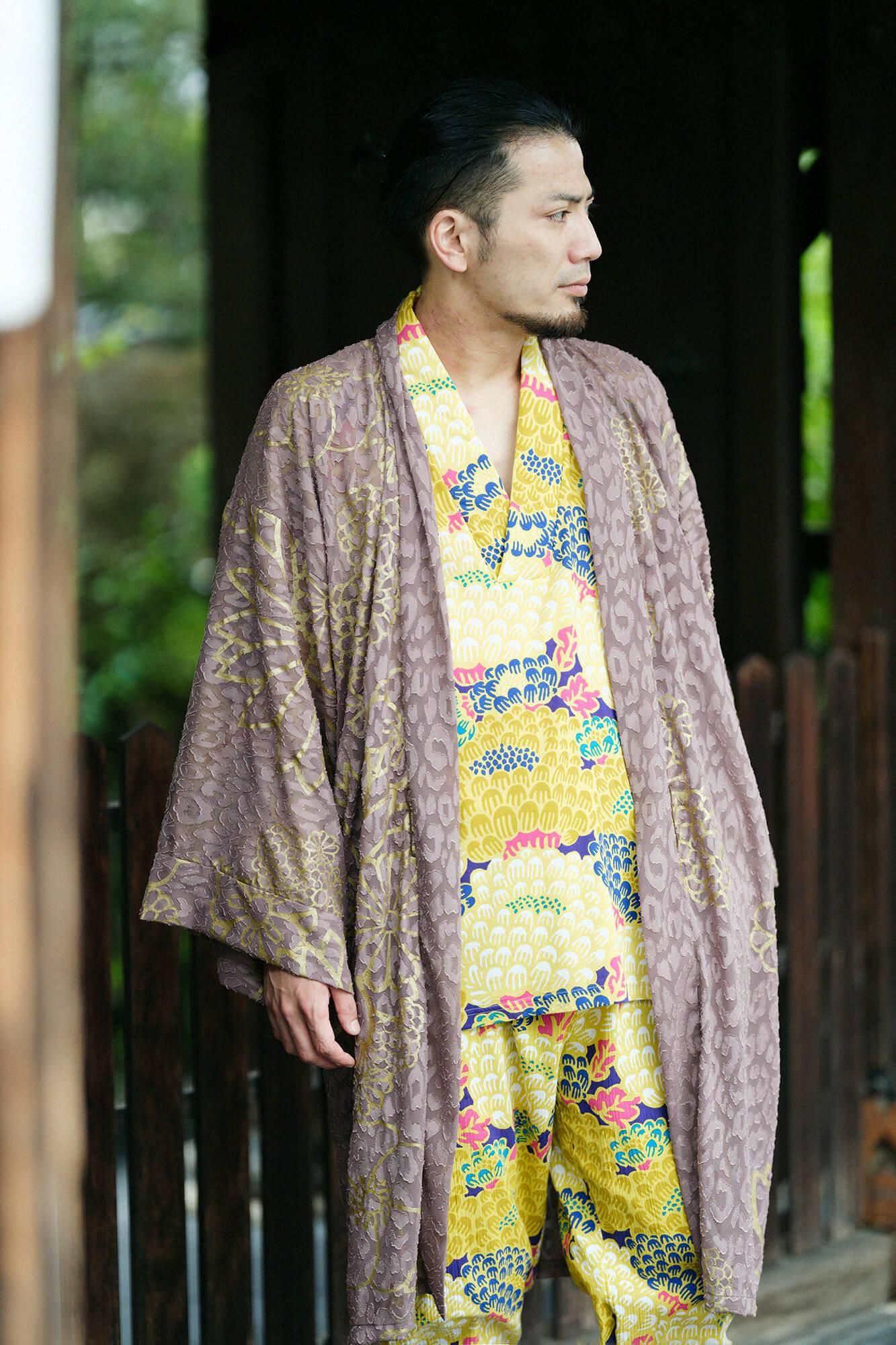 カットジャカール 袢纏（はんてん） 間（けん） 単（ひとえ）／金襴