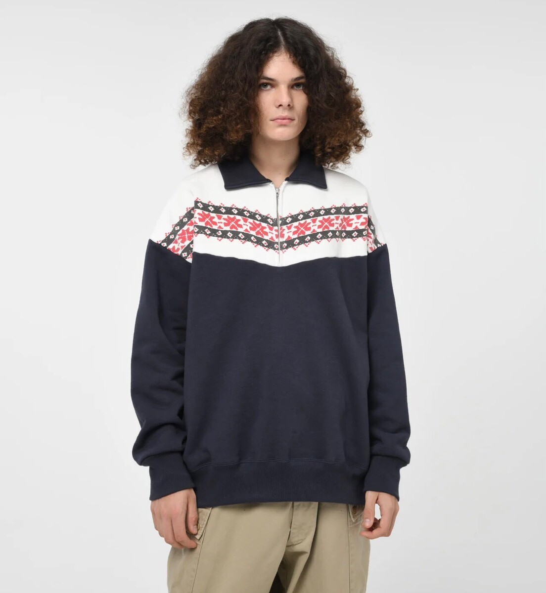 SNOWFLAKE HN SWEATSHIRTS ハーフジップスウェット-バウワウ 通販 BOW