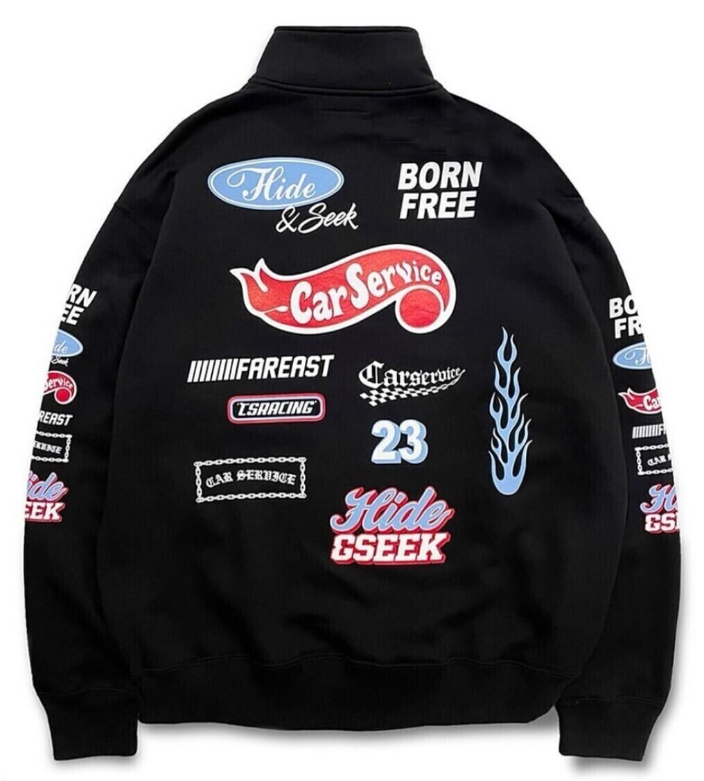 HIDEANDSEEK × CarService Half Zip Sweat ハーフジップスウェット