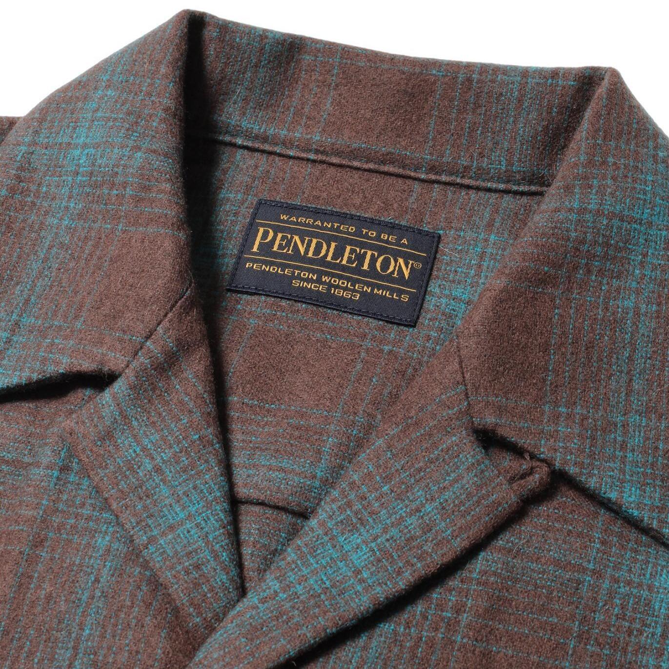 PENDLETON / WOOL OMBRE CHECK OPEN COLLAR SHIRT ペンドルトン ダブル