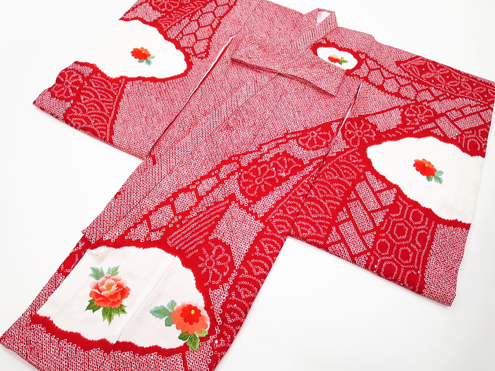 お宮参りの着物・初着・祝着・のしめ！女の子のお祝い着！本絞り束ね