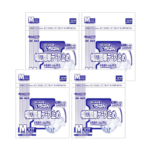 カミ商事 エルモア いちばん幅広簡単テープ止め Mサイズ 計80枚 (20枚×4袋)