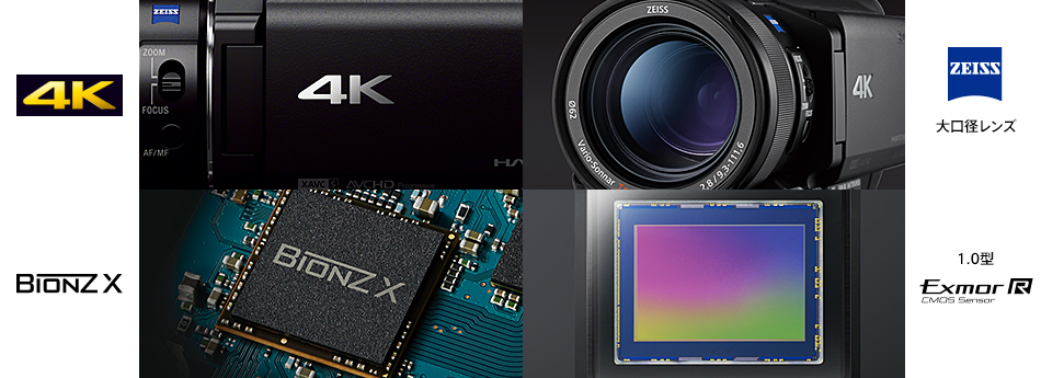 FDR-AX100 | デジタルビデオカメラ Handycam ハンディカム | ソニー