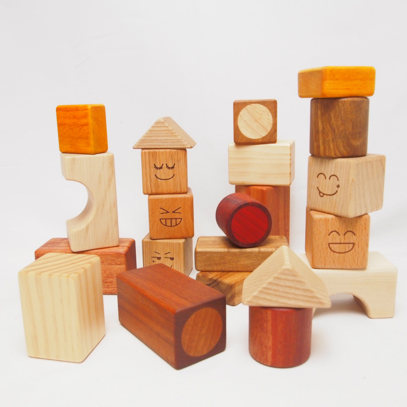 積み木,ドミノ,ブロック はじめての 赤ちゃん 積み木セット 22P 型はめ