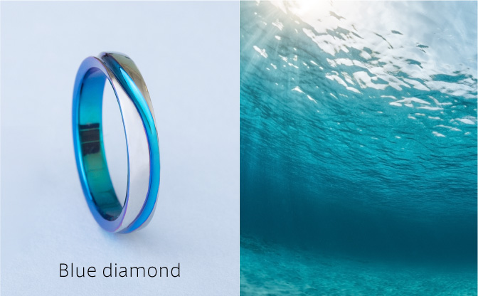 幸せのサムシングブルー】青色の結婚指輪でふたりらしく | 結婚指輪