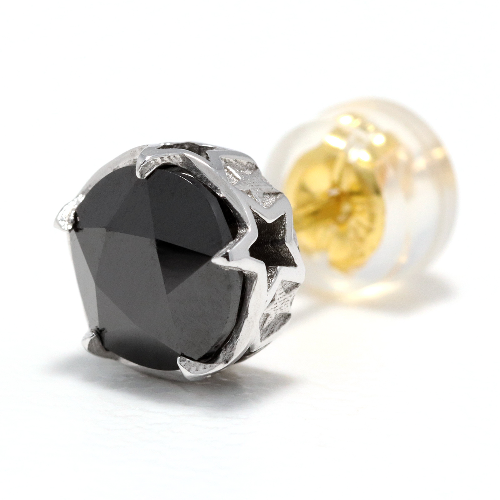 GARDEL（ガーデル） ROLLING STAR PIERCE - Silver w/Black CZ