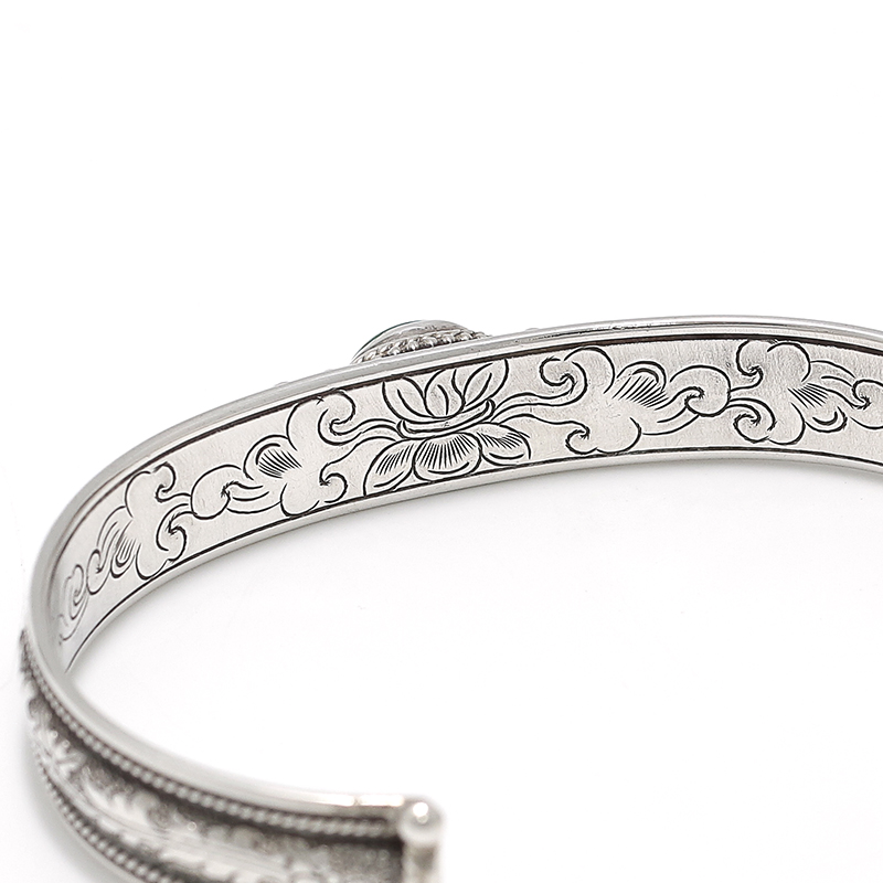 Suman Dhakhwa（スーマンダックワ） Leaf Carving Cuff w/Turquoise