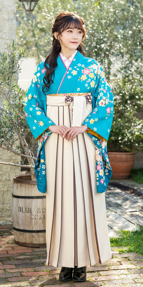 レンタル着物DDD856×袴BLB050 | 【京都さがの館】卒業式袴レンタル