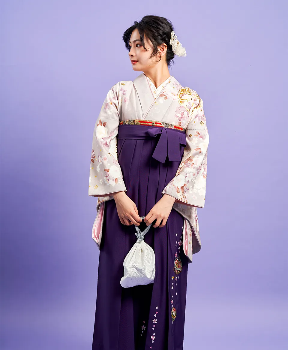 レンタル着物BB4001×袴MBT074 | 【京都さがの館】卒業式袴レンタル