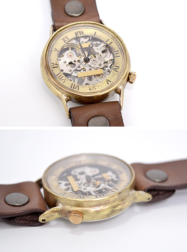 NABE「手巻き機械式スケルトン腕時計 ローマ数字文字盤」◇Arty Arty