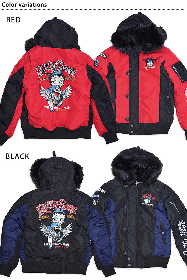 BR×BETTYコラボ ロゴ刺繍N-2Bフライトジャケット The BRAVE-MAN BBB