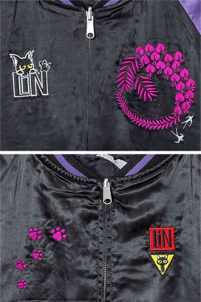 ラミ＆アール 旅スカジャン総刺繍リバーシブルスカジャン LIN AL-75619