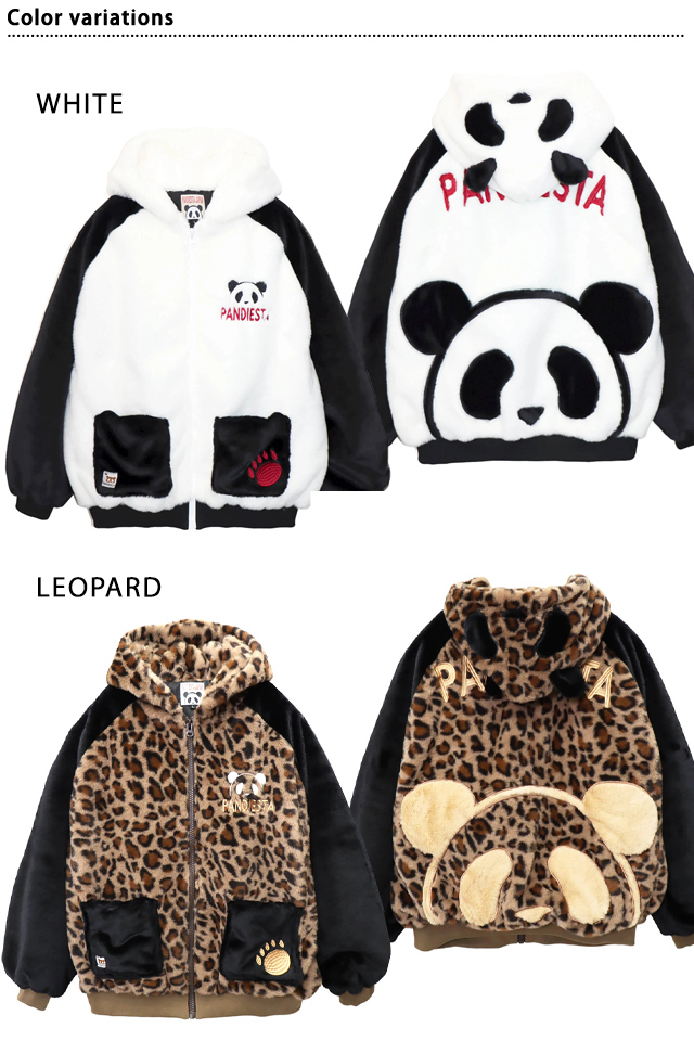 ラグラン切替フェイクファーパーカー PANDIESTA JAPAN 595200 パンディ